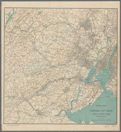 Road Map Of Northern New Jersey Nypl Digital Collections