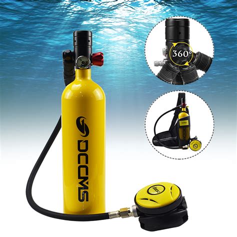 Focket Portable Scuba Diving Tank Equipment 1l Aviation Aluminum Mini Diving Oxygen Tank