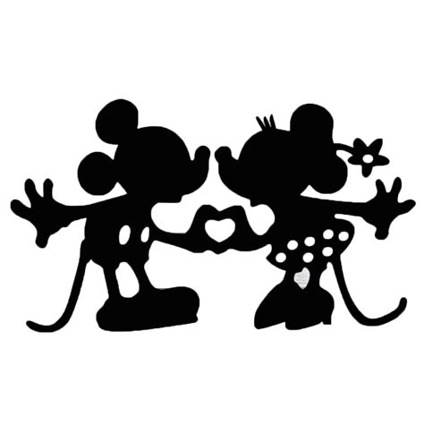 25cm Wide Mickey And Minnie Kissing Vinyl Sticker Car Decal Vehicle