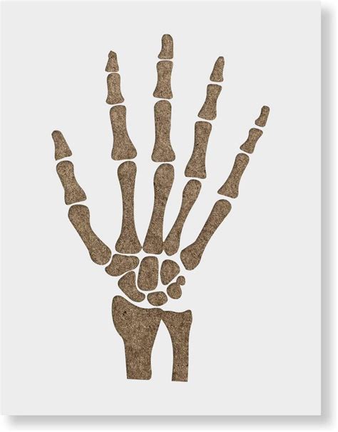 Skeleton Hand Stencil Template For Walls And Crafts Reusable Stencils For Painting In Small