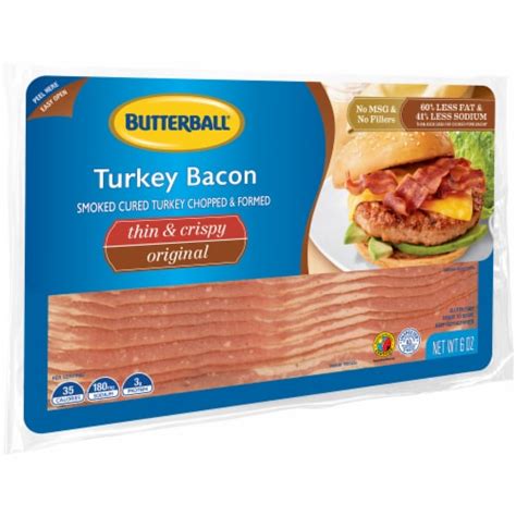 Butterball Thin And Crispy Turkey Bacon 6 Oz Food 4 Less
