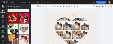 Create Heart Shaped Photo Collage Online For Free Fotor