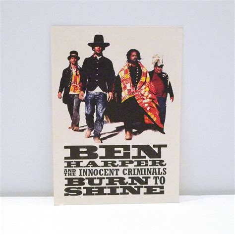 Ben Harper And The Innocent Criminals Burn To Shine 1999 Etsy Record Store Ben Harper Postcard