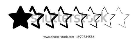 Vector Icon Eight Stars Located One Stock Vector Royalty Free