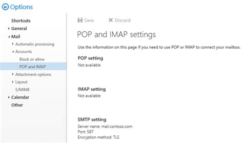 Configure Authenticated Smtp Settings For Pop3 And Imap4 Clients In