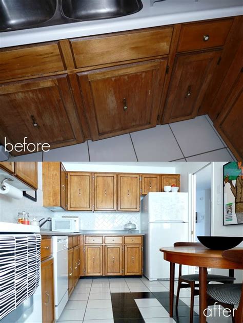 Depending on how many cabinets you plan to refinish depends on how many cloths you will need. DIY Re-Varnished Cabinet Fronts | How to Restore Kitchen Cabinetry Without Paint | Dans le ...
