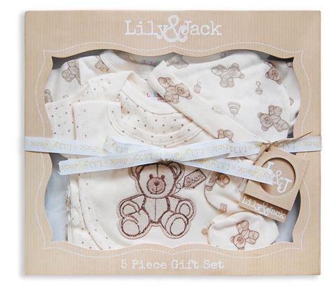 Luxury Newborn Baby Layette 5 Piece Designer Gift Set Box By Lily