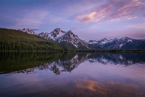 Sunset On Stanley Lake Photograph By Aaron Spong Fine Art America
