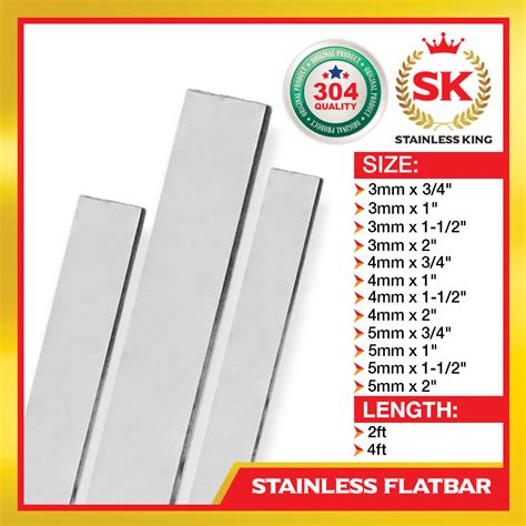 2ft 4ft Stainless Flat Bar Stainless Flatbar Stainless Bar Stainless