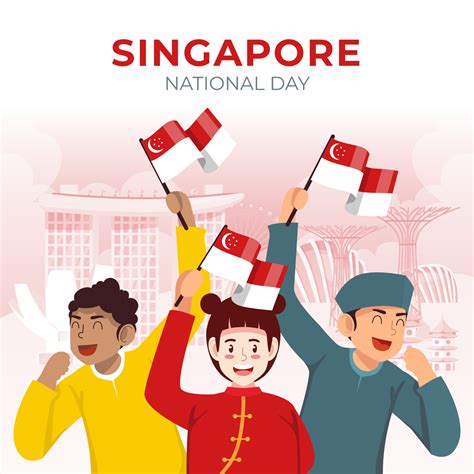 Singapore National Day 3107736 Vector Art At Vecteezy