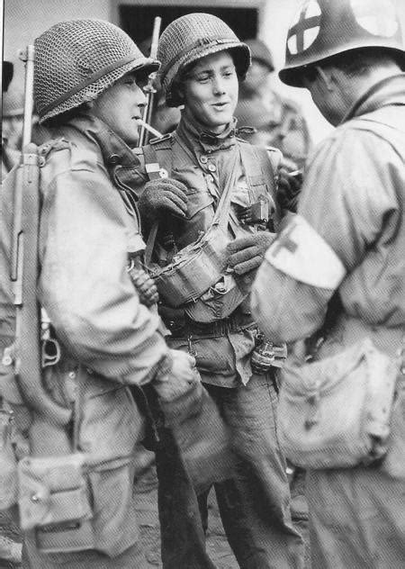 Medic Of The 42nd Field Hospital Has A Friendly Chat With Some Soldiers