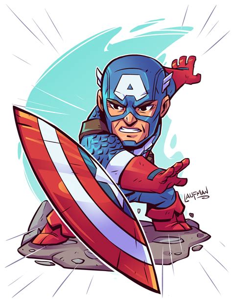 Chibi Cap By Dereklaufman Da1uqpt Avengers Cartoon Marvel Cartoons