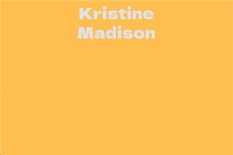 Kristine Madison Facts Bio Career Net Worth Aidwiki