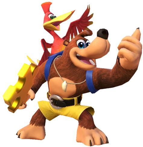 Banjo And Kazooie Giving A Thumbs Up With A Jiggy By