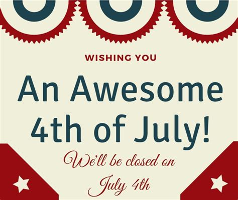Closed July 4th Printable Sign Example Calendar Printable