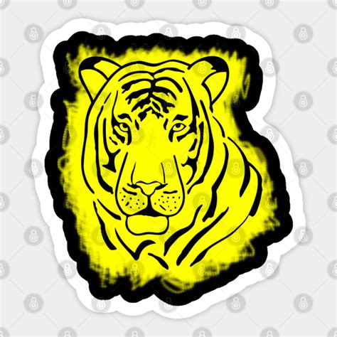 Tiger Face Tiger Face Sticker Teepublic Au