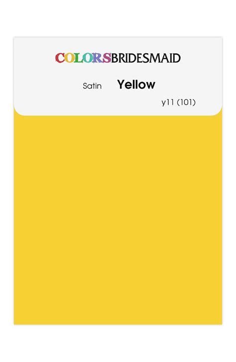 Yellow Satin Swatches Colorsbridesmaid