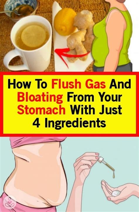 How To Flush Gas With 4 Ingredients From Your Stomach In 2020 Relieve Gas And Bloating