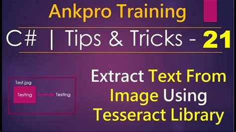 C Tips And Tricks 21 Extracting Text From An Image Using Tesseract