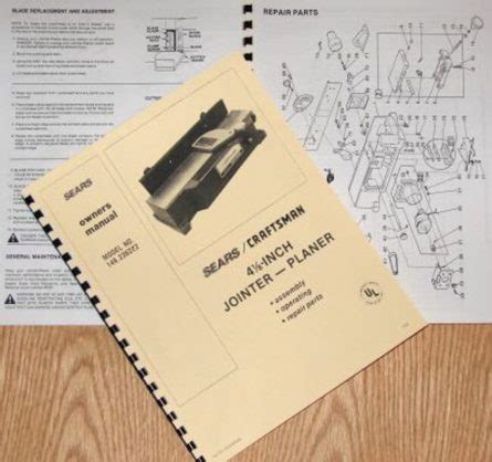 Craftsman Jointer Operator Parts Manual Ozark