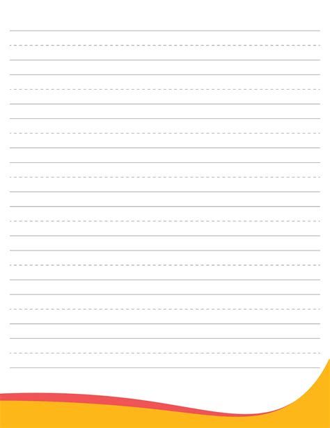 6 Best Free Printable Kindergarten Paper Printableecom Lined Paper