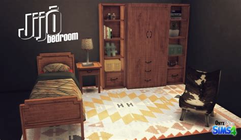 Jijō Bedroom Set By Kiara Rawks At Onyx Sims Sims 4 Updates