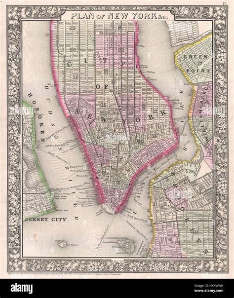 1866 Mitchell Map Of New York City And Brooklyn Geographicus