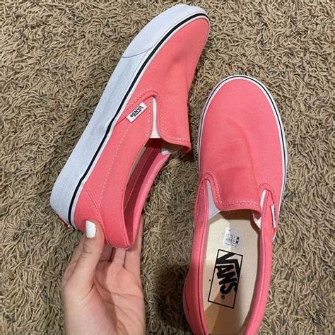 Pink Slip On Vans Brand New No Box Size Womens 8 5 No Flaws Pink Slip