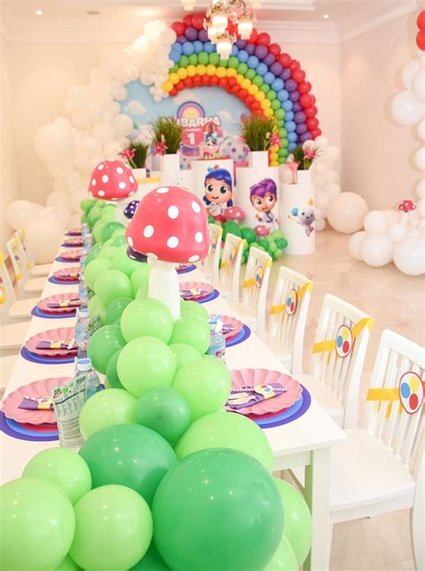 True And The Rainbow Kingdom Kids Table Rainbow Themed Birthday Party