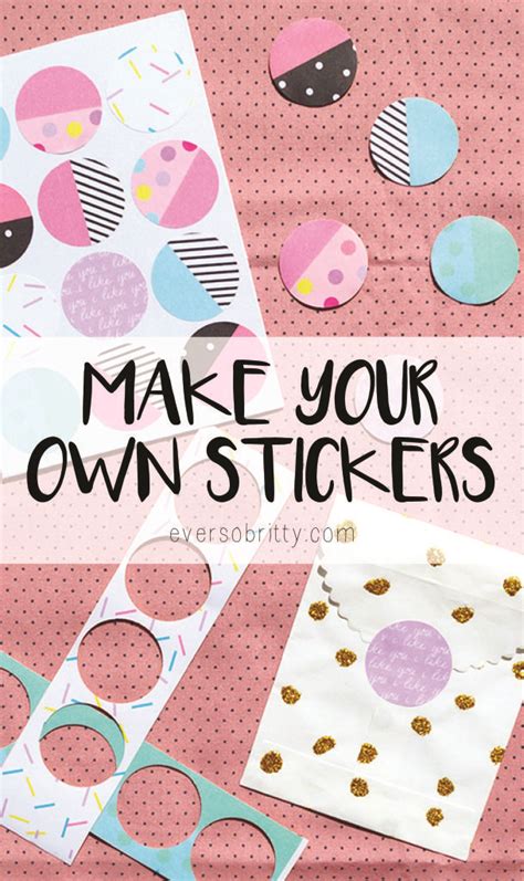 Make Your Own Stickers Free Printable Ever So Britty Make Your