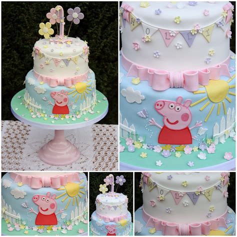 Tiers And Tiaras Hollies Peppa Pig 1st Birthday Cake