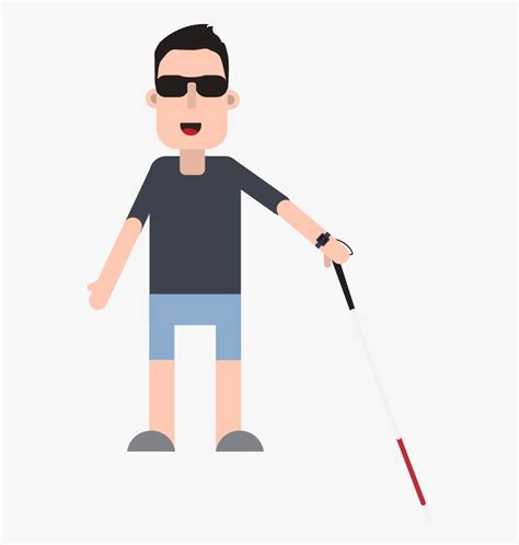 (of a design, title, or the like) impressed into the. Blind Person Cartoon Transparent , Free Transparent ...