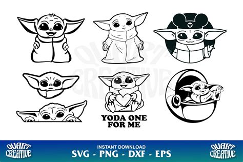 Baby Yoda Svg Baby Yoda Svg Free Dxf Png Cut Files