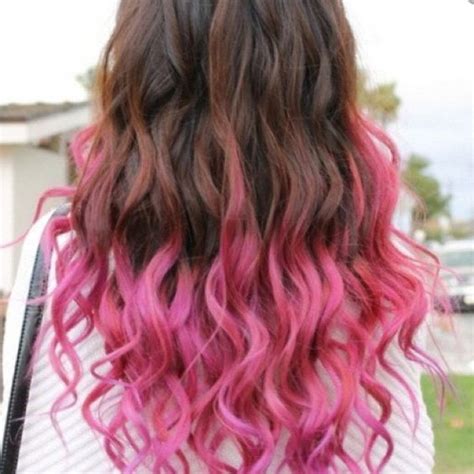 Highlighted Tips Of Hair Pink Highlights For Brown Hair