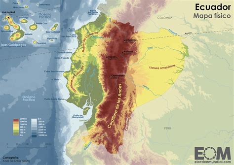 El Mapa Físico De Ecuador Mapas De El Orden Mundial Eom Easy Reader