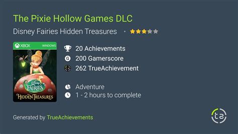 The Pixie Hollow Games Achievements In Disney Fairies Hidden Treasures