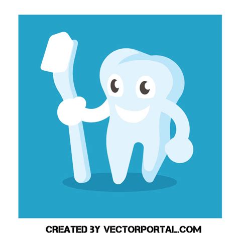 Happy Tooth Cartoon Character Royalty Free Stock Svg Vector And Clip Art