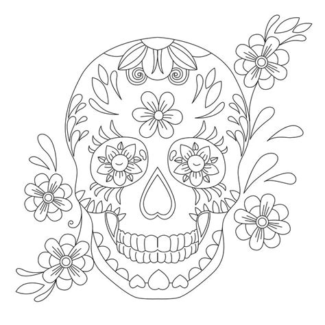 Pin By Ella On Skulls Skull Coloring Pages Sugar Skull Art Drawing