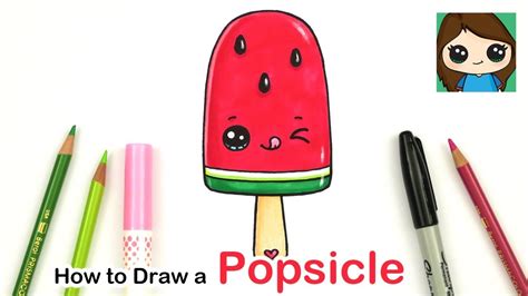 draw so cute watermelon popsicle myblessingtemplate