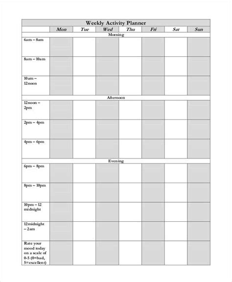 Printable Weekly Planner 11 Free Pdf Documents Download