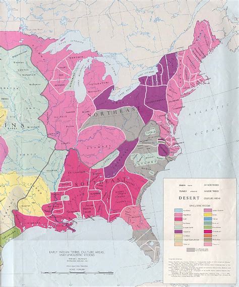 Early Native American Tribes In United States Historical Map United
