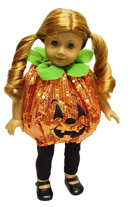 Halloween Sequin Pumpkin Outfit Fits 18 Inch American Girl Etsy