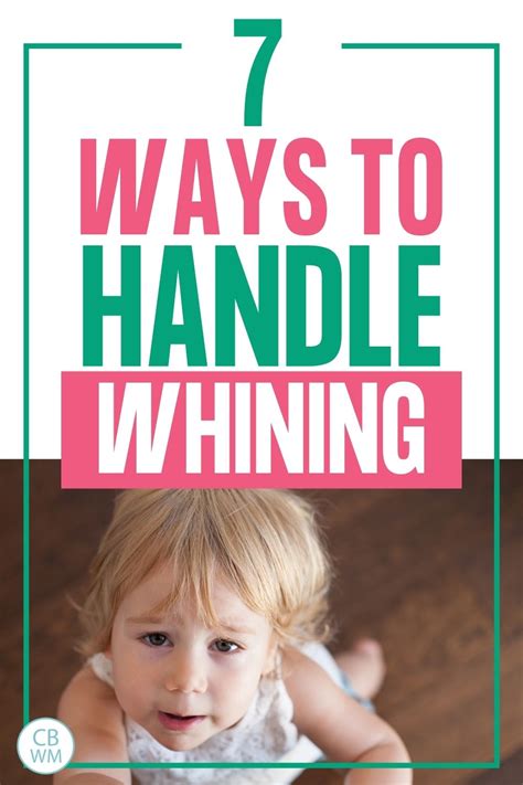 How To Deal With A Whining Child Babywise Mom