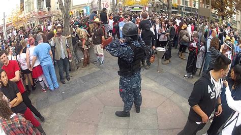 zombie attack 16th street zombie crawl denver youtube