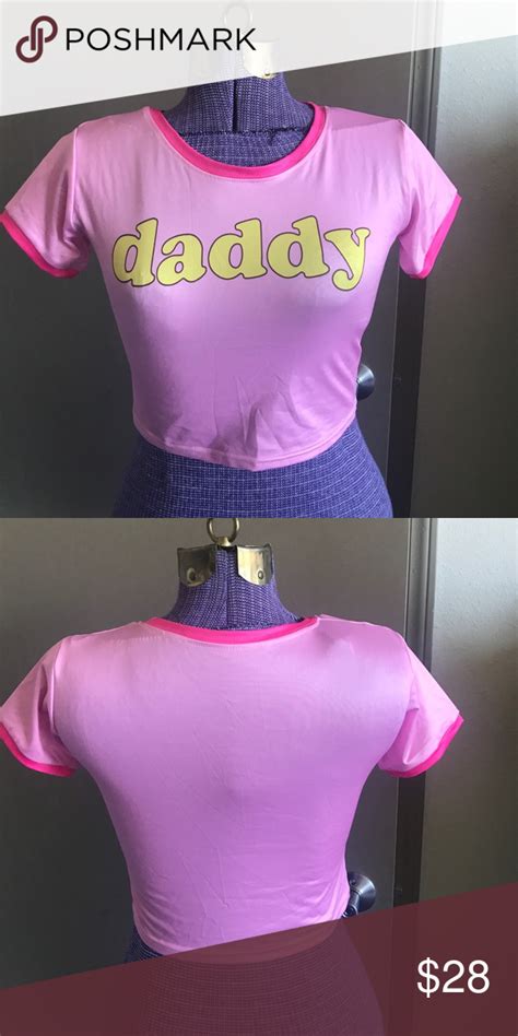 Pink Daddy Crop Top One Size Crop Tops Tops Women Shopping
