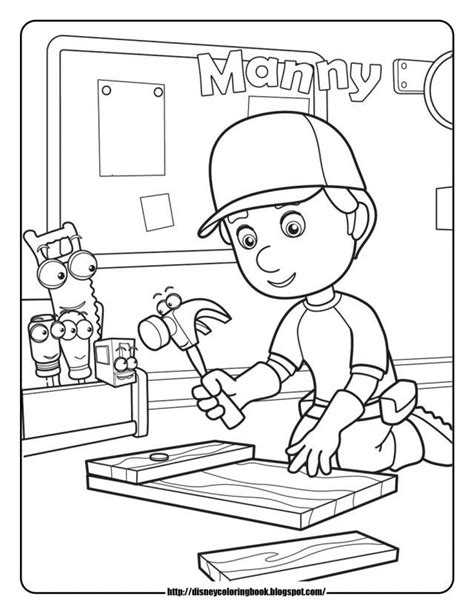 Handy Manny Coloring Pages Clip Art Library