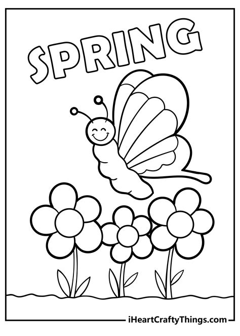 Spring Coloring Worksheets