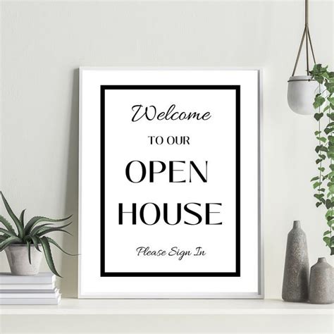 Real Estate Open House Welcome Sign Open House Template Etsy Open