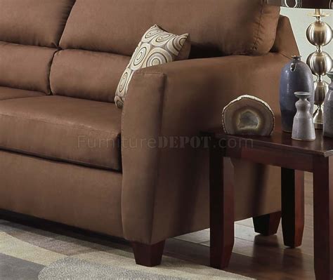 Camel Microfiber Modern Casual Sofa And Loveseat Set Woptions