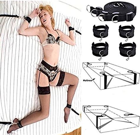 S X Handcuffs Set Kit Restraints For Women Couples Under Bed Straps Set